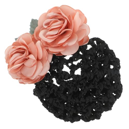 OFFIGAM Blumen-haarnetz Für Dutt Elastisches Haarnetz Mit Clip Für Dünnes Und Dickes Haar Für Damen Und Mädchen Elegantes Design Für Jeden Anlass von OFFIGAM