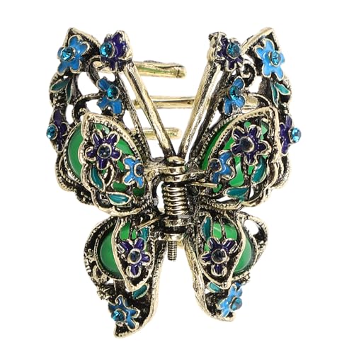 OFFIGAM Haarklammern Im Retro-stil Mit Schmetterlings Und Blumenmotiven Haarschmuck Aus Legierung Für Frauen Und Mädchen Rutschfeste Haarklammer Kopfschmuck von OFFIGAM