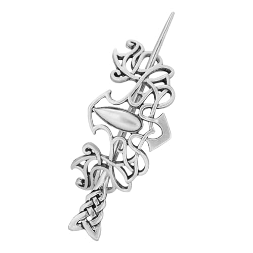 OFFIGAM Haarnadel große Haarstifte Vintage -Schmuck für Haare Viking Women Accessoires Haarstyling Zubehör -Element-Zubehör Haar -Haarstab Zinklegierung Silver von OFFIGAM