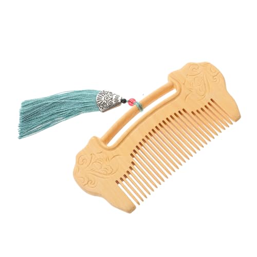 OFFIGAM Handgefertigter Holzkamm Mit Ruyi Lock Langlebig Buchsbaum Für Frauen Und Männer Sanfte Kopfhautmassage Für Bartpflege von OFFIGAM