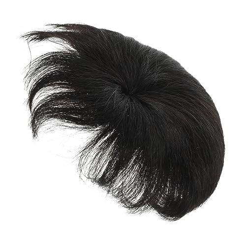 OFFIGAM Herren Haarteil Schwarz Clip Haarverlängerung für Männer Realistische Perücke zur Abdeckung von Haarausfall Bequem und Atmungsaktiv Perfekter Ersatz für Dünnes Haar und von OFFIGAM