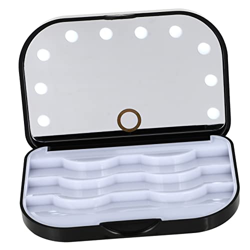 OFFIGAM Wimpern-organizer Mit Led-spiegel Spiegel Wimpern-aufbewahrungsbox Box von OFFIGAM