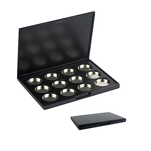 OFFIGAM Lidschattenpalette Aus Kunststoff Mit Löchern Magnetisches Lidschattenetui Leer Für Diy-make-up-organizer Geeignet Für Foundation Schwarz von OFFIGAM