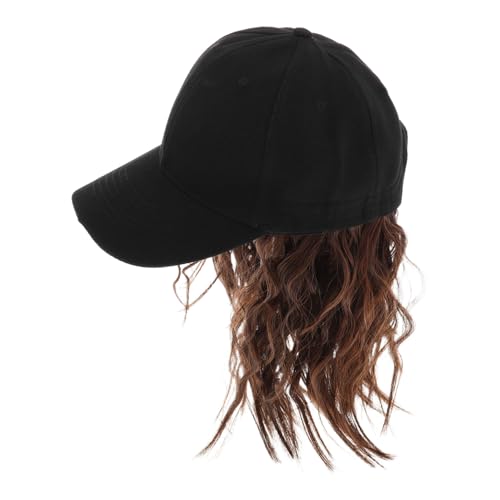 OFFIGAM Lockenperücke Mit Integrierter Baseballkappe Kurze Perücke Für Damen Und Herren Haarkappe Aus Kunsthaar Für Täglichen Gebrauch Und Besondere Anlässe von OFFIGAM