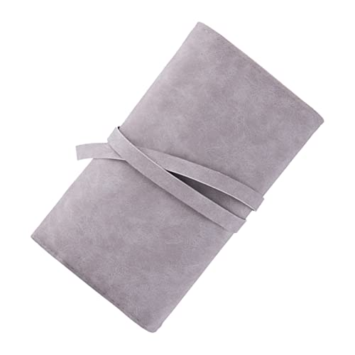 OFFIGAM Faltbare Make up Pinsel Aufbewahrungstasche 14 Fächer Tragbarer Make up Pinsel Organizer Für Reisen Grau Mit Reißverschluss Multifunktionale Kosmetiktasche von OFFIGAM