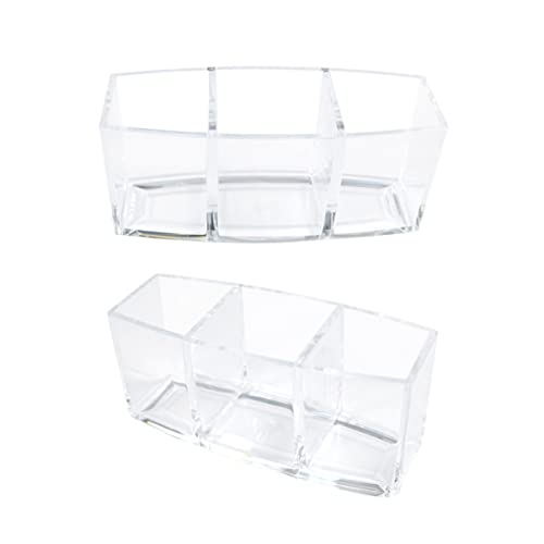 OFFIGAM Moderne Make-up-box Aus Acryl Aufbewahrungskoffer Mit 3 Fächern Transparenter Schreibtisch-organizer von OFFIGAM