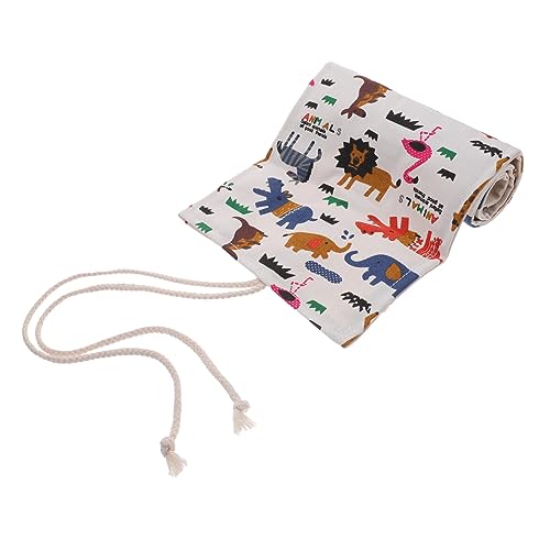 OFFIGAM Multi Functional Roll Up Bleistiftetui Canvas mit Großem Fassungsvermögen für Kunststudenten Slots zur Aufbewahrung von Farbstiften und Pinseln von OFFIGAM