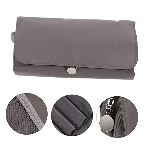 OFFIGAM Multifunktionale Faltbare Kosmetiktasche für Make Up Pinsel Tragbarer Schminkpinsel Organizer aus Flexiblem für Reisen Zuhause und Geschäftsreisen Graue Makeup Brush Bag von OFFIGAM