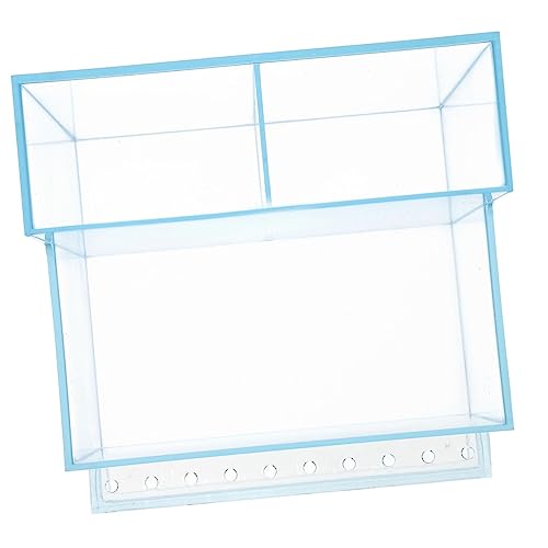 OFFIGAM Nagelbohrer Halter Aufbewahrungsbox Tragbarer Poliererständer für Maniküre Transparente Nagelbohrer Displaybox Organizer für Nagelsalon und Zuhause Doppelte Slots für Schleifköpfe von OFFIGAM