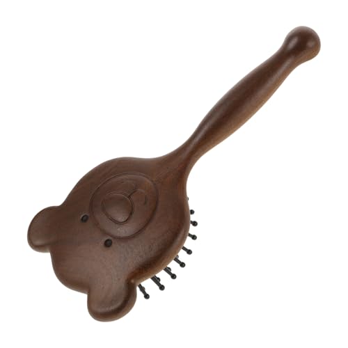 OFFIGAM Cute Bear Holz-haarkamm Mit Massagefunktion Entwirrende Haarbürste Für Lockiges Haar Tragbar Natürlichem Material Für Männer Und Frauen von OFFIGAM