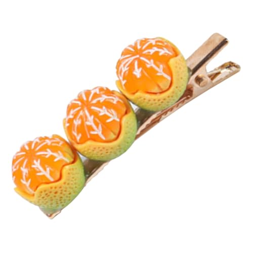 OFFIGAM Orangen Haarclip für Kleiner Haarklammer im Fruchtigen Design Niedliches Haaraccessoire für Einen Verspielten Look für Damen von OFFIGAM