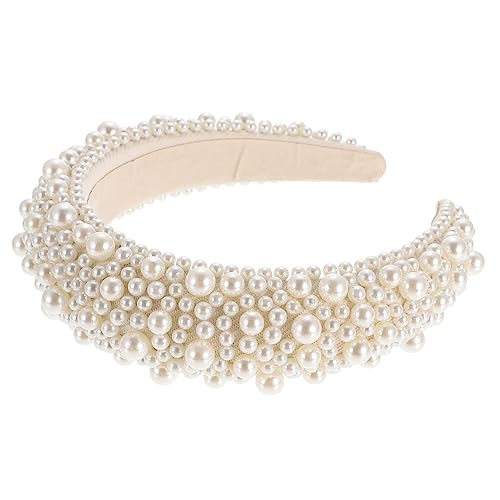 OFFIGAM Stirnband Mit Perlen Für Mädchen Frauen Kopfschmuck Zartes Haarband Perlenhaarreifen Modischer Schmuck Für Partys Und Alltag von OFFIGAM
