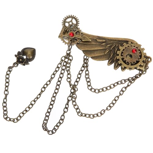 OFFIGAM Punk Haarklammer Mit Flügeln Und Doppelter Kette Stilvolle Retro-haarspange Für Frauen Und Mädchen Für Partys Hochzeiten Und Alltag OFFIGAM Punk Haarklammer Mit Flügeln Und Doppelter Kette Stilvolle Retro-haarspange Für Frauen Und Mädchen Für Partys Hochzeiten Und Alltag von OFFIGAM
