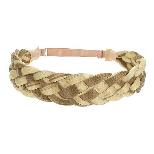 OFFIGAM Geflochtenes Stirnband Aus Elastischem Material Kopfbedeckung Für Haar Synthetisches Haarband Weiblicher Kopfschmuck -design Für Mädchen von OFFIGAM