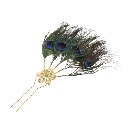 OFFIGAM Vintage Haarnadeln Für Damen Im Pfauenfeder-design Ethnische Haaraccessoires Für Hochzeiten Einfache Anwendung Komfortabel Und Stilvoll von OFFIGAM