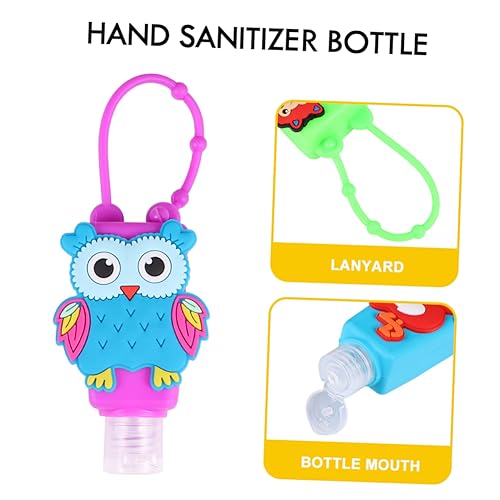 OFFIGAM Tragbare Handdesinfektionsflasche 30ml Silikon Flasche mit Cartoon Muster Nachfüllbar Leicht für Kinder Reise Schule mit Schlüsselanhänger von OFFIGAM