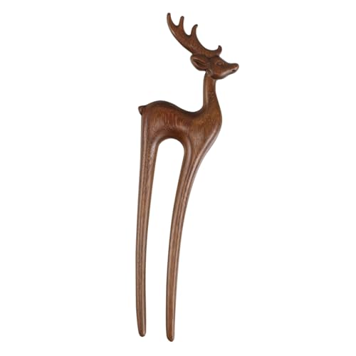 OFFIGAM U Förmige Haarnadel aus Hochwertigem mit Kunstvollem Reh für Damen Chinesischer Stil Haarschmuck für Hochsteckfrisuren Einzigartiges Haaraccessoire für Alltag von OFFIGAM