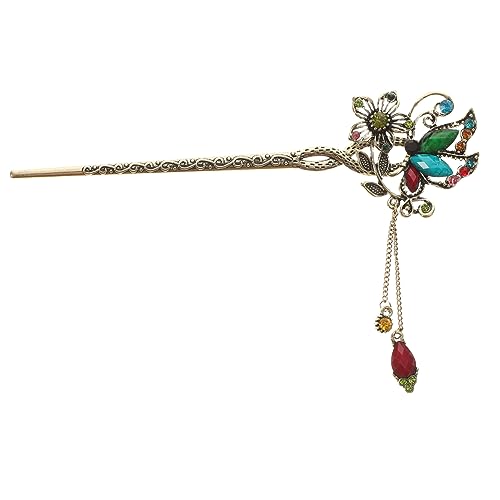 OFFIGAM Haarstäbchen Mit Quaste Vintage Haarnadel Dekorative Haarnadel Für Frauen Und Mädchen Bunt Für Hochsteckfrisuren Parties Und Freizeit von OFFIGAM