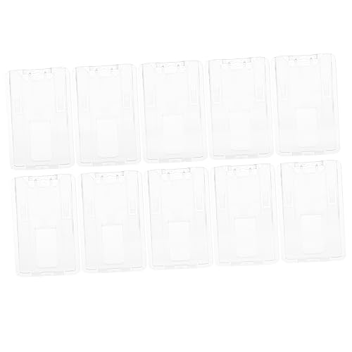 OFFSCH 10 Stücke Kartenhalter Aus Klarem Kunststoff Ausweis Und Kreditkartenhüllen Transparente Schutzabdeckungen Für Visitenkarten von OFFSCH