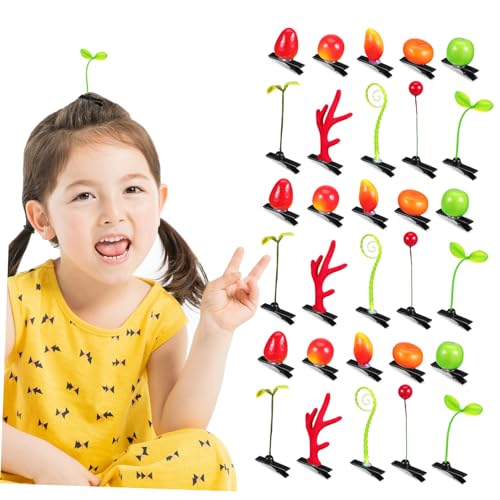 OFFSCH 100stücke Sprossenclips Für Frauen Mit Sojasprossen Kleine Pflanzenhaarclips Party-haarnadeln Lustige Rave-accessoires Für Cosplay von OFFSCH