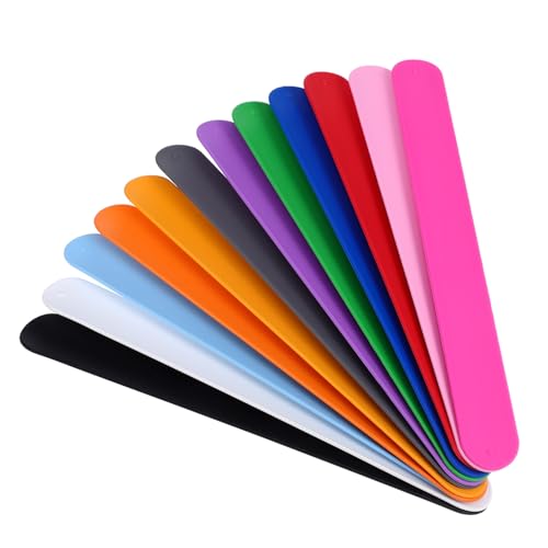 OFFSCH 12 Stück Teiliges Silikon Slap Armband in Farben Flexible und Bequeme Schlagarmbänder für Kindergeburtstag Party Mitgebsel Kreative Silikon-handgelenkbänder für Events und Alltag von OFFSCH