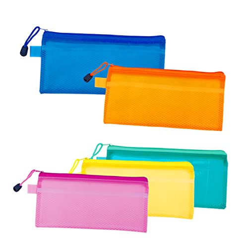 OFFSCH 12stücke Teiliges PVC Dokumenten Und Stifteetui wasserdichte Reißverschlusstasche Tragbar Und Vielseitig Für Büro Und Schulbedarf Zufälligen Farben Erhältlich von OFFSCH