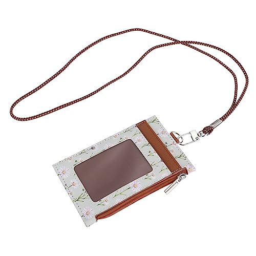 OFFSCH 1stück Pu-Leder Ausweishalter Mit Lanyard Und Münzfach Für Schüler Und Büroangestellte Schützt Ausweis Und Karten Modisches Design Kaffee von OFFSCH