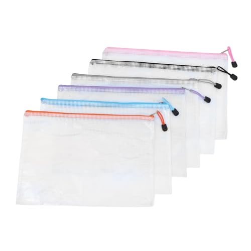 OFFSCH 24stücke PVC Mesh Zipper Pouches wasserdichte Transparente Dokumententaschen Für Schule Büro Und Zuhause Zur Organisation Von Unterlagen Und Persönlichen Gegenständen von OFFSCH