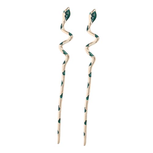 OFFSCH 2stücke Schlangen-haarnadeln Aus Legierung Für Dickes Haar Haarstäbchen Für Duttfrisuren Stilvolle Haarspange Für Frauen von OFFSCH