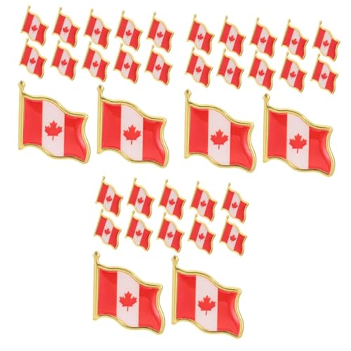 OFFSCH 3 Sätze Flaggenbrosche Ahornblatt Anstecker Aufnäher Ahornblatt Brosche Flaggen Anstecker Oh National Anstecknadel Brosche Anstecknadel Kanada Flagge 25 Stück * 3 von OFFSCH