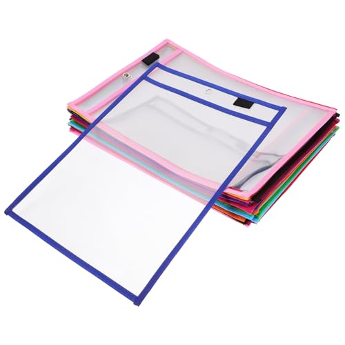 OFFSCH 30 Stück Teiliges Abwischbare PVC Taschen mit Stifthalter und Schmutzabweisend Wiederverwendbare Dry Erase Pockets für Schule Büro Schreibwaren Transparente Hüllen OFFSCH 30 Stück Teiliges Abwischbare PVC Taschen mit Stifthalter und Schmutzabweisend Wiederverwendbare Dry Erase Pockets für Schule Büro Schreibwaren Transparente Hüllen von OFFSCH
