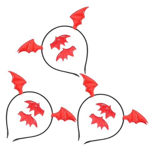 OFFSCH 3satz Fledermaus-kopfbedeckung Mit Clips Und Haarreifen Gruseliges Stirnband Für Halloween Und Tier-cosplay Langlebiger Haaraccessoire Mit Fledermausflügel-design von OFFSCH