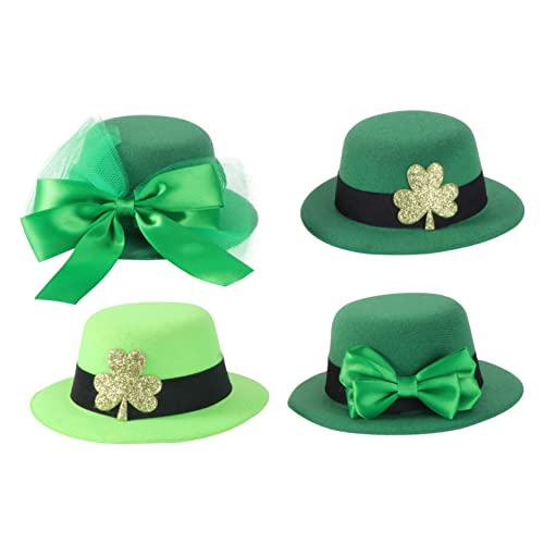 OFFSCH 4 Stück Mini-haarspangen Für St Patrick's Day Party-haarnadeln Hutspangen Haarschmuck von OFFSCH