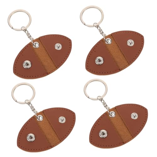 OFFSCH 4 Stück PU Gitarren-Plektrum-etui Schlüsselanhänger Rock-Design Langlebig Organizer für Ukulele und Gitarre Musiker von OFFSCH