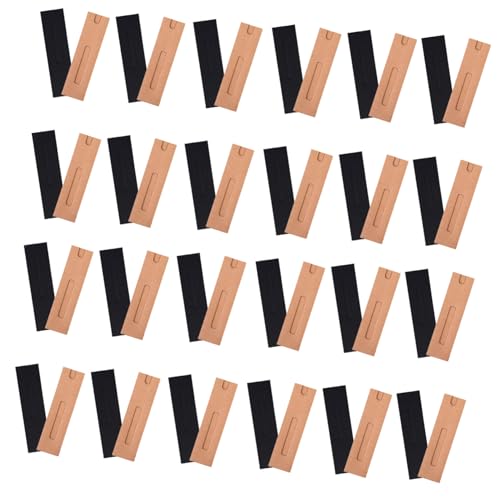 OFFSCH 40 Stück Teiliges Kraftpapier Stifttaschen mit Klarsichtfenster Faltbare Stifthüllen Umweltfreundliche Papier verpackung für Kugelschreiber und Bleistifte Praktische von OFFSCH