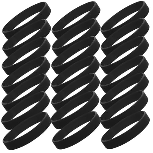OFFSCH 50 Stück Schwarze Silikonarmbänder Anpassbare Leere Armbänder aus Weichem Langlebigem Material Flexibel für Teens und Erwachsene Vielseitig für Musikpartys Sport und Events von OFFSCH