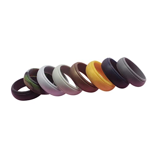 OFFSCH 8 stücke Bunte Sport Ringe Silikon Multipack Eheringe Finger Schmuck OFFSCH 8 stücke Bunte Sport Ringe Silikon Multipack Eheringe Finger Schmuck von OFFSCH