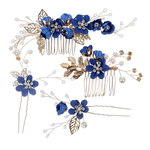 OFFSCH Blüten Haarkamm Mit Perlen Für Braut Hochzeit Haarnadel Blumenmädchen Schmuck Satz Damen Haaraccessoires von OFFSCH