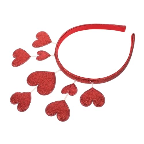OFFSCH Haarreif Rot Herz Design Valentinstag Accessoires Kopfschmuck Für Party Hochzeitsfeiern Stirnband Haarband Feiertage Festliche Zusammenkünfte von OFFSCH