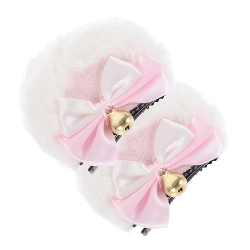 OFFSCH Handgemachte Plüsch Doppel Bowknot Bär Ohr Cosplay Haarnadel Haar Zubehör Für Mädchen Frauen Party Dekorative Haar Clip von OFFSCH