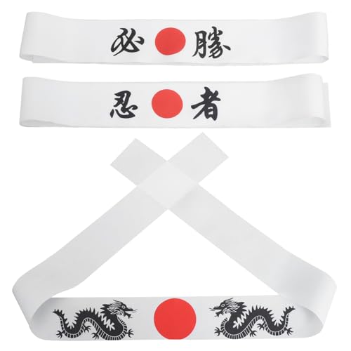 OFFSCH 3stücke Teiliges Stirnband Für Sushi- Und Karate-sport Dekoratives Kopfbedeckung Aus Robust Und Atmungsaktiv Für Damen Und Herren von OFFSCH