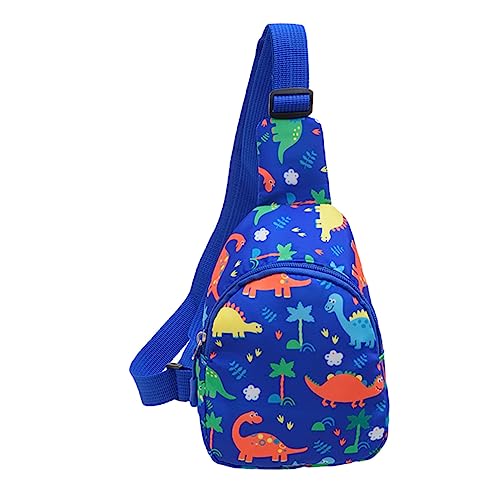 OFFSCH Kindertaschen Sling Geldbörse Trendy Rucksack One Shoulder Rucksack Bauchtaschen Jungen Kinder Tasche Tasche Gürteltasche, Blau, 18X13.5CM von OFFSCH