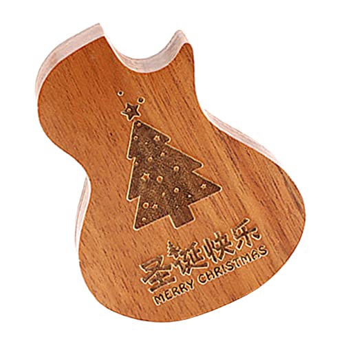 OFFSCH Pick-Box Guitar Pick Holder Gitarren-Pick-Halter Gitarren-Plektrumhalter Ukulele Pick Storage Organizer Plektrumhalter aus Holz Thumb-Pick-Fall Weihnachtsbaum wählen Tragetasche von OFFSCH