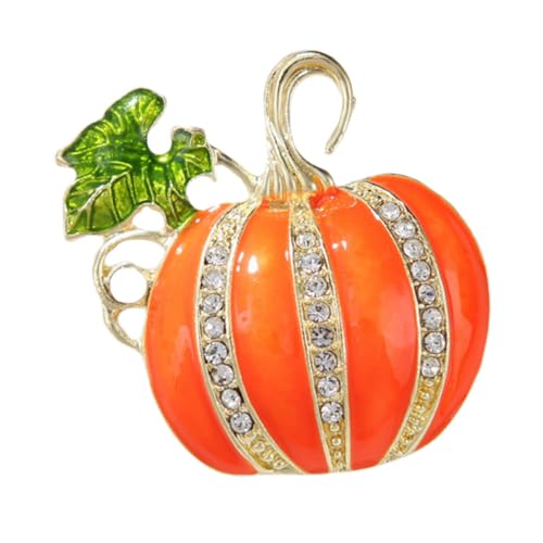 OFFSCH Rhinestone Pumpkin Brooch Glitzernde Kürbis Anstecknadel für Frauen Leichtes Vielseitiges Schmuckstück mit Funkelnden Strasssteinen für Halloween Thanksgiving und Festliche Outfits von OFFSCH