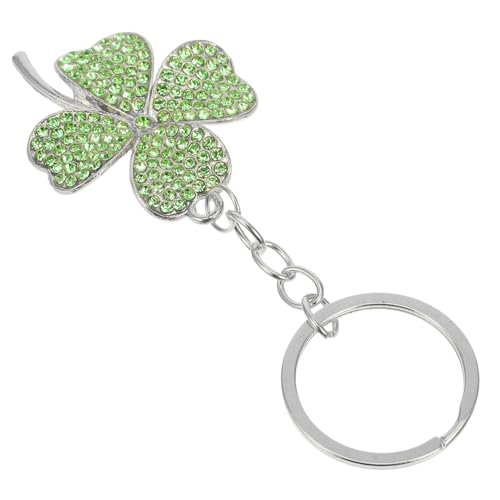 OFFSCH Schlüsselanhänger Mit Vierblättrigem Kleeblatt St Patrick's Day Strass-steine Glücksbringer Für Autoschlüssel Handtaschen Schmuckzubehör von OFFSCH
