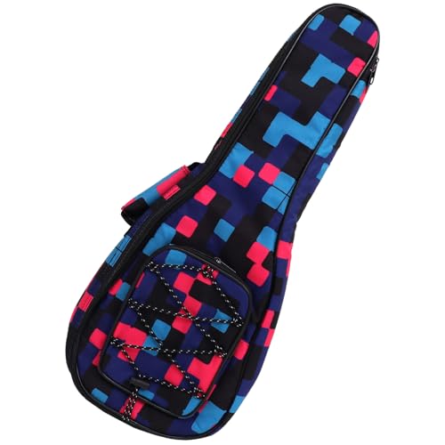 OFFSCH Ukulele Tasche mit Dicker Gepolstert Leichter und Tragbarer Rucksack mit Modischem Karomuster Geeignet für Musiker Schützender Organizer für Musikinstrumente von OFFSCH