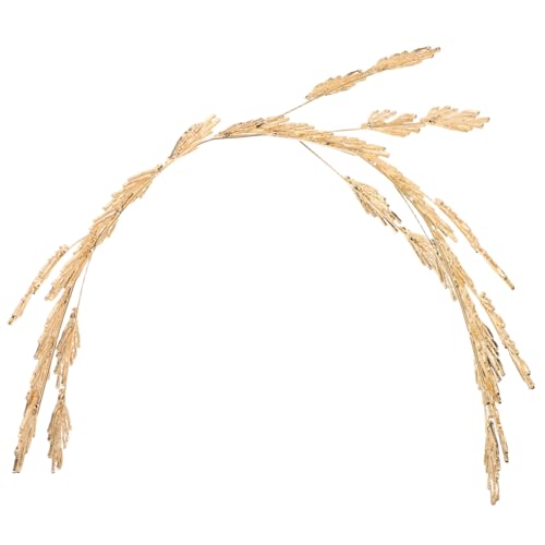 OFFSCH Verstellbare Braut Haarkrone Goldfarbene Blattkrone für Hochzeit Ball Party Damen Kopfschmuck Elegant Komfortabel von OFFSCH