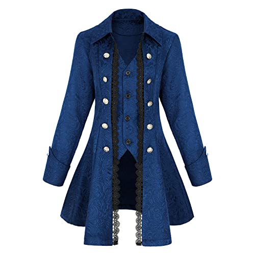 OFOKEDA Damen Gothic Steampunk Viktorianische Renaissance Mittelalter Jacke, Z3007bu, XL OFOKEDA Damen Gothic Steampunk Viktorianische Renaissance Mittelalter Jacke, Z3007bu, XL von OFOKEDA