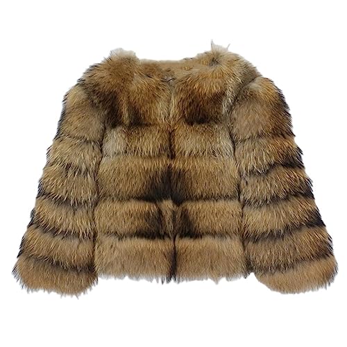 OFTBUY Echt Fuchs Pelz Mantel Winter Jacke Frauen Natürliche Waschbären Pelz Oansatz Hülse Mit Drei Vierteln Dicke Warme Oberbekleidung Streetwear Neue von OFTBUY