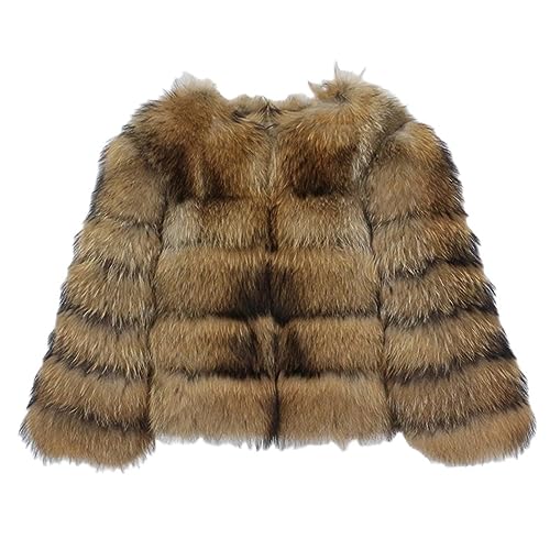 OFTBUY Echt Fuchs Pelz Mantel Winter Jacke Frauen Natürliche Waschbären Pelz Oansatz Hülse Mit Drei Vierteln Dicke Warme Oberbekleidung Streetwear Neue von OFTBUY